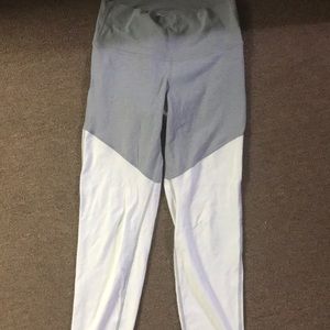 Grey and White block leggings